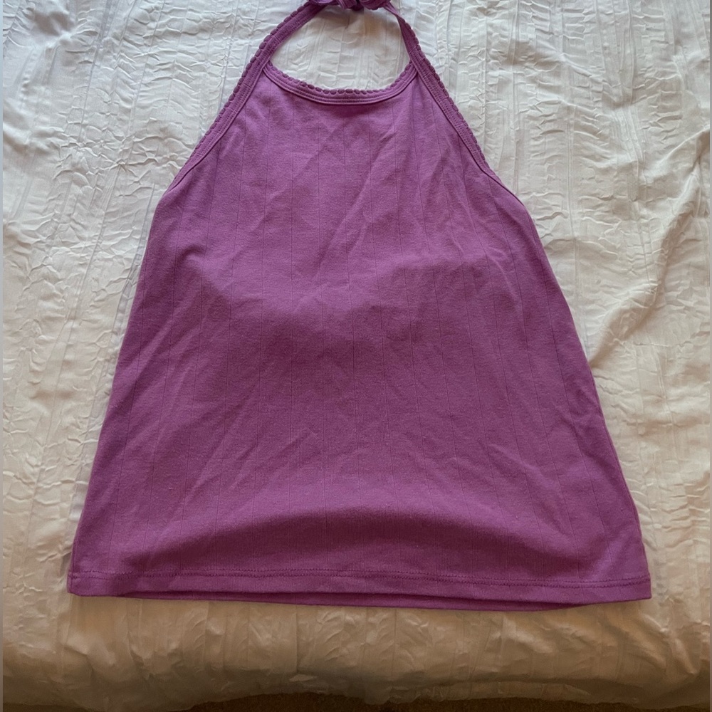 Purple halter top